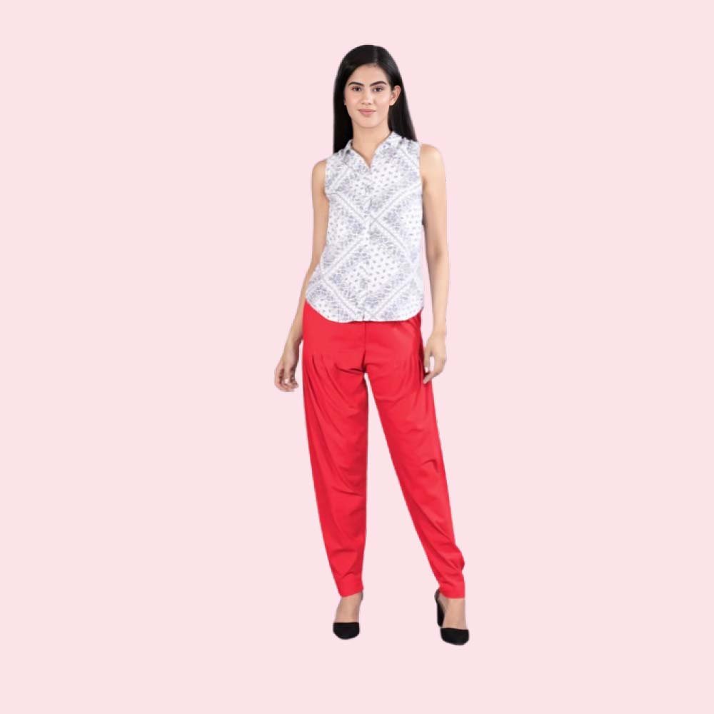 INDIAN FLOWER : Cotton Patiala Salwar Pant