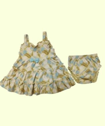 POPEES : Cotton Baby Girl Sleeveless Frock Dress Knee Length, Comfortable for Summer