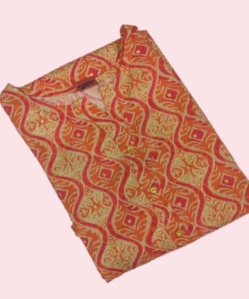 SAMJHO : Women’s   Round Neck  Kurta 3/4th Sleeve Everyday wear Kurta for Women