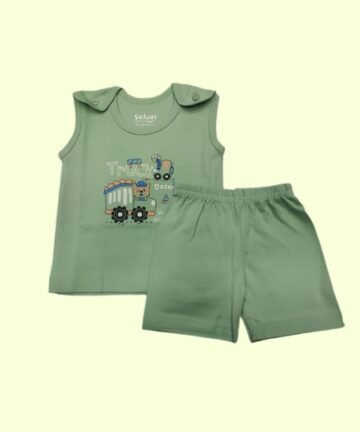 SELVAS :  Baby Boy’s & Girl’s Cotton Printed Sleeveless T-Shirt and Shorts