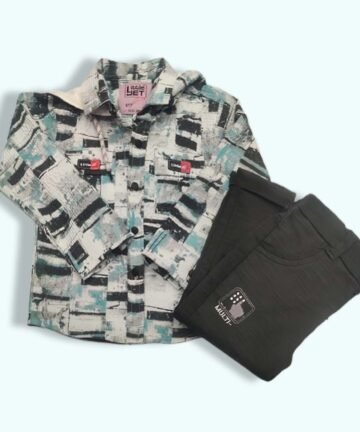 LITTLE JET : Kids Boys Casual Hooded Neck  Printed Full Sleeves Comfortable Cotton Blend  T-Shirt