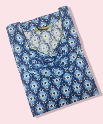 ASWATI : Women Printed Cotton Nightwear Nighty Maxi