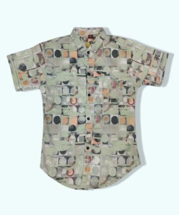 PASSWORLD : Half-Sleeves Regular Fit Printed Shirt for Boys