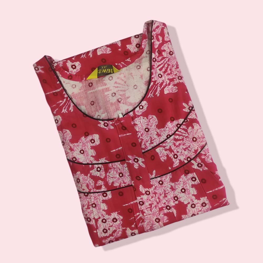 ASWATI : Women Printed Cotton Nightwear Nighty Maxi