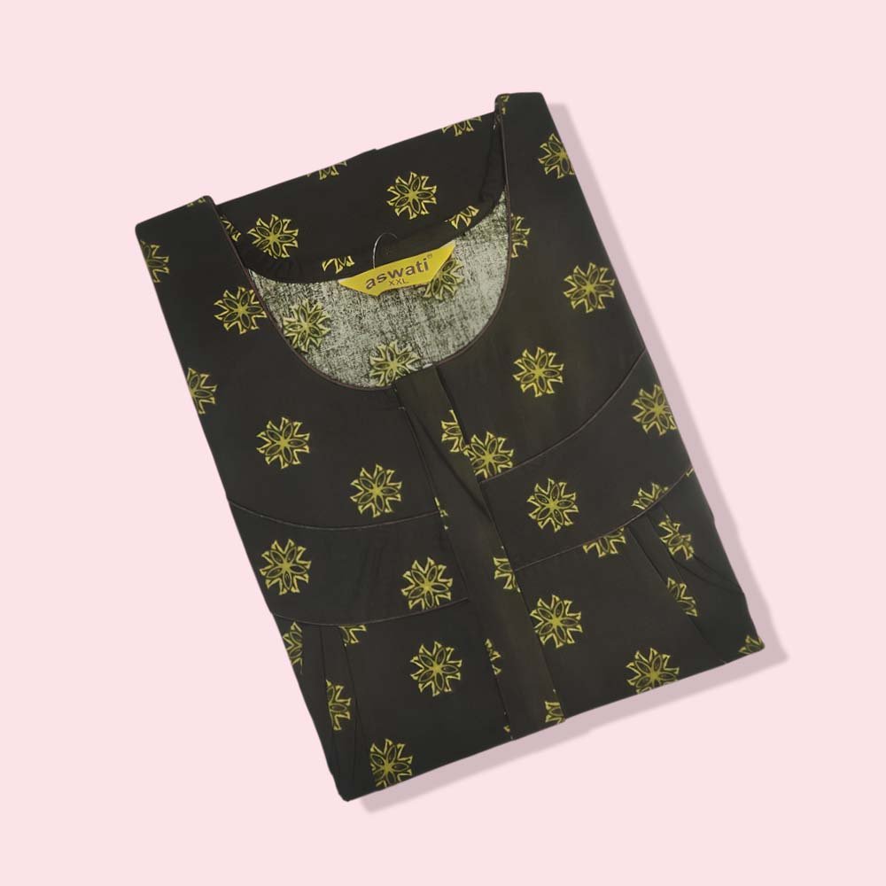 ASWATI :  Women’s Cotton Printed Length Nighty