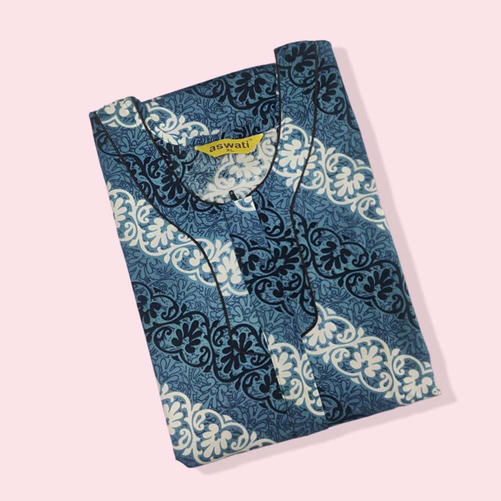 ASWATI :  Women’s Cotton Printed Floor Length Nighty