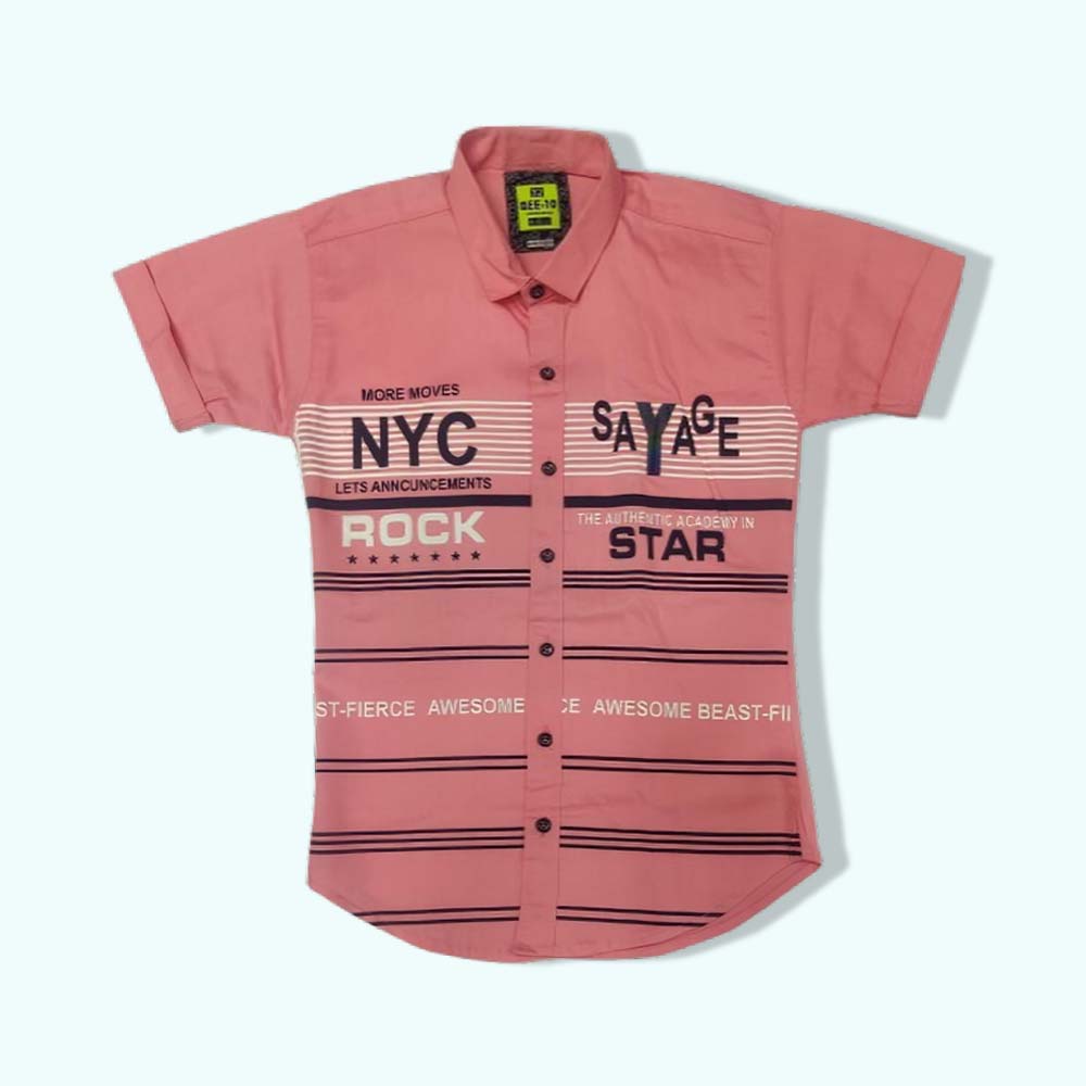 BEE -10 : Boy's Solid Regular Fit Shirt