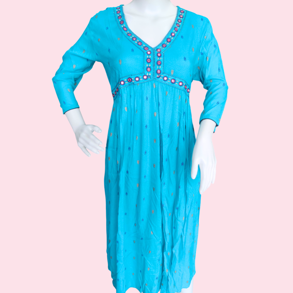 MADHURMA : Women’s Attractive Design Aliya Cut Cotton Anarkali Kurta for Girl’s and Womens