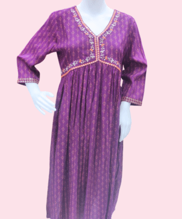 BRAND :  Women’s Attractive Design Blue Cut Rayon Anarkali Kurta for Girl’s and Womens