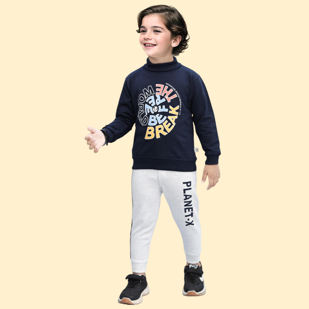 Symbol Boy’s Cotton Clothing Sets | Full Sleeve | Sweatshirt & Track Pant