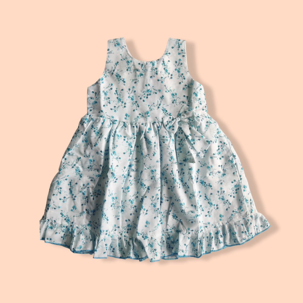 DEAR BABY :   Girls Fit & Flare Knee Length Printed Frock