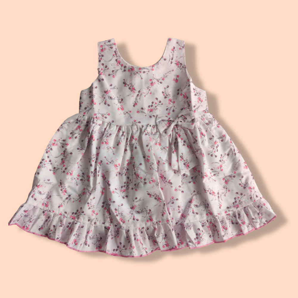 DEAR BABY :  Girls Fit & Flare Knee Length Printed Frock