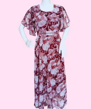 Women’s Floral Printed Georgette Indo-Western Dress