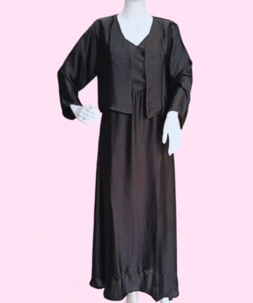 Women’s Crepe Black Jacket Dress