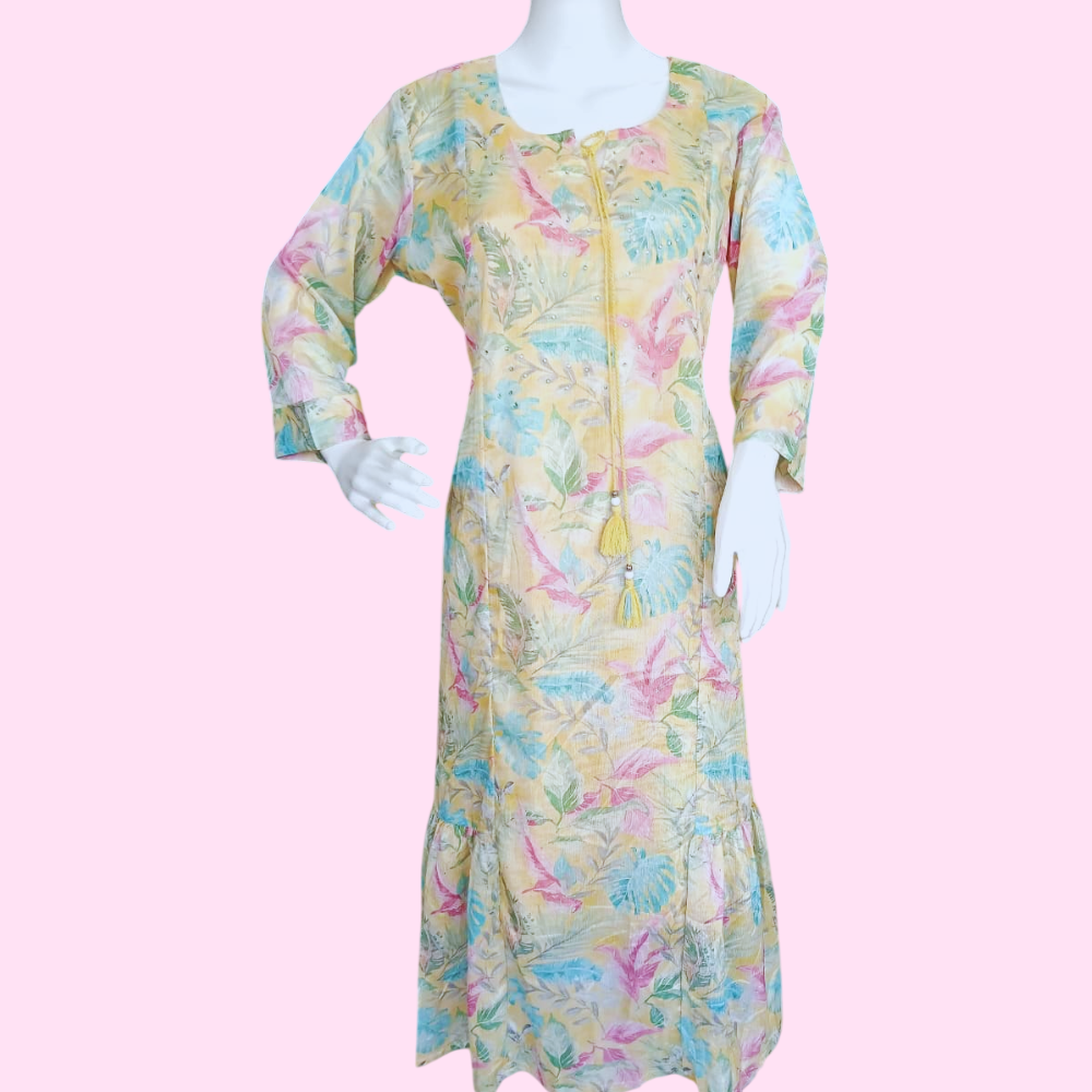 ZOLA : Women’s Shinny Soft Rayon Casual Umbrella Kurti