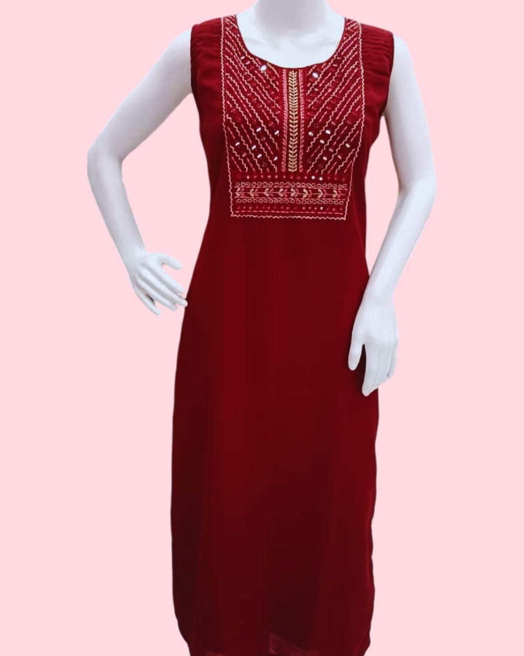 SAKSHI : Women’s Floral Printed Sleeveless Kurta for Girls & Women