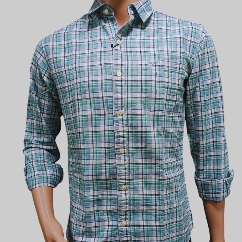 SOME : Men Small Checkered Slim Fit Cotton Casual Shirt