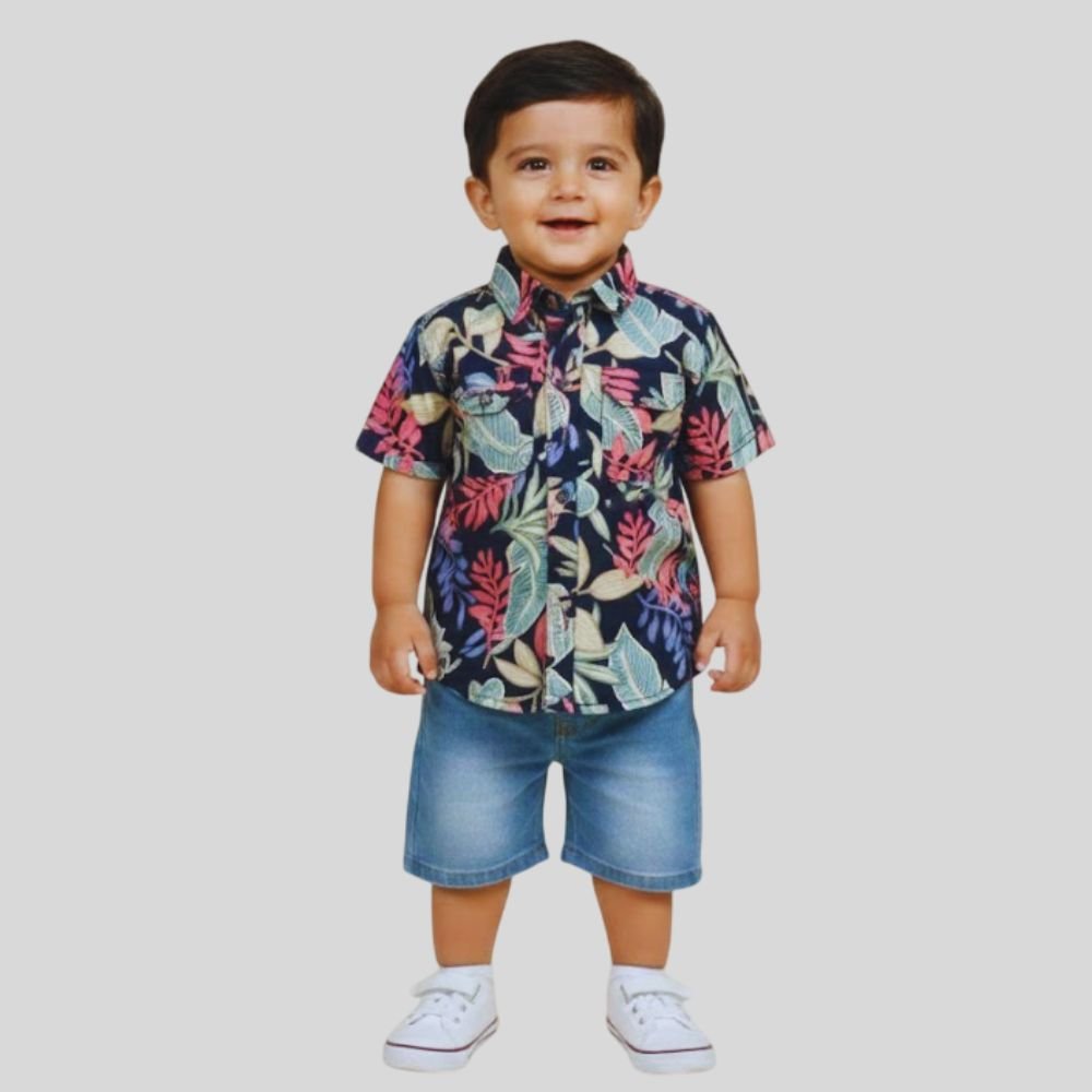 BONSAI : Boy’s Floral Regular Fit Shirt