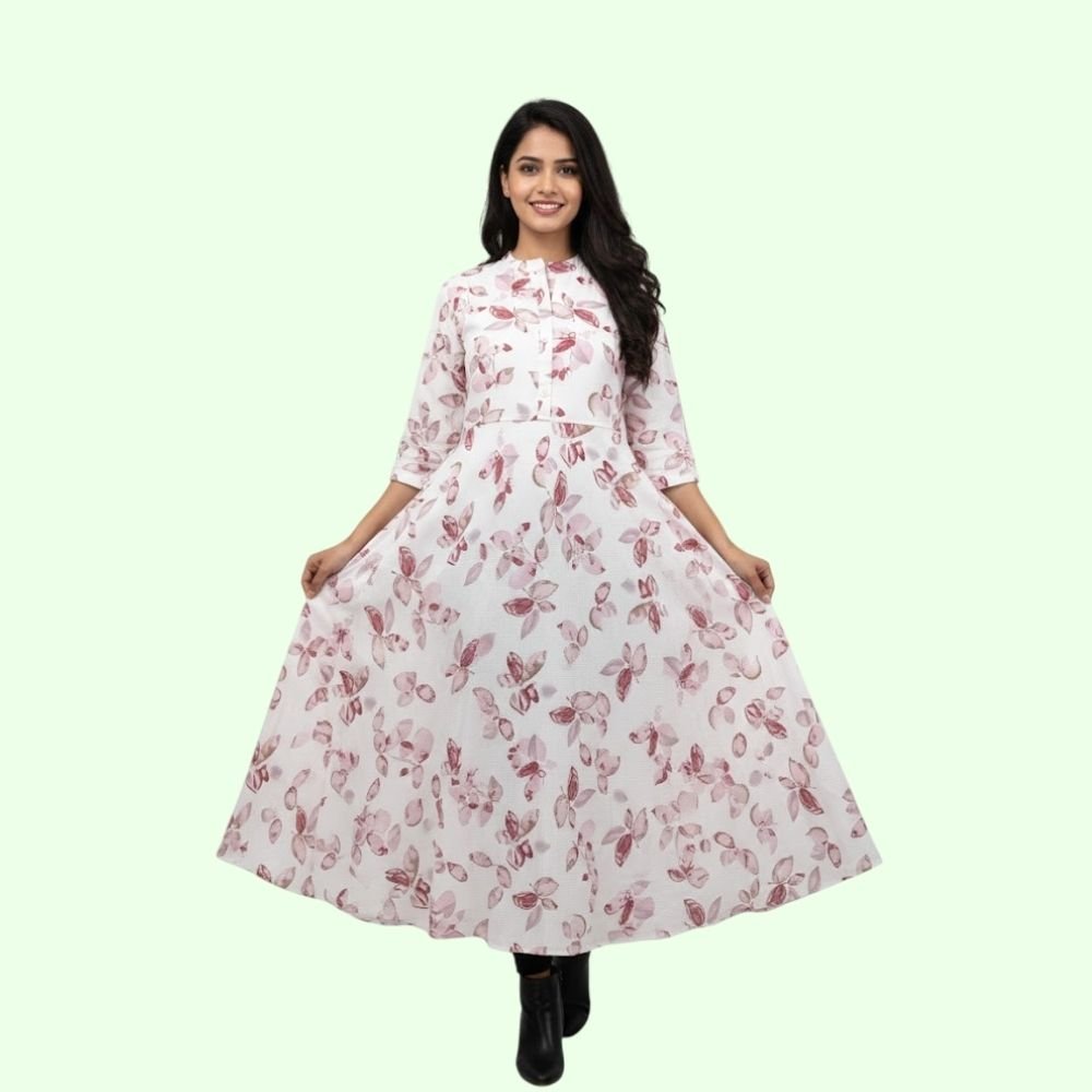 FASHION STYLE :  Women’s popcorn Regular Fit Casual Kurta