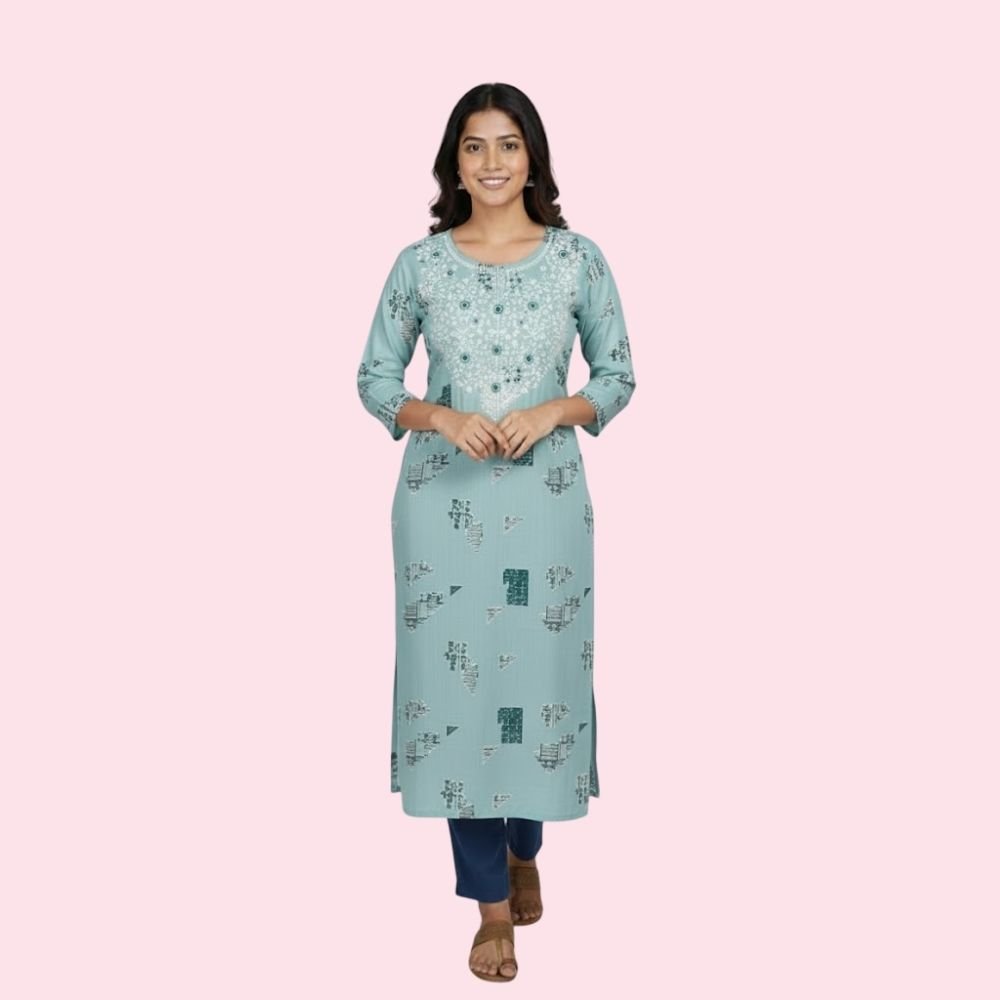 ENGLISH LADY :  Women’s Cotton Straight Fit Straight Kurta