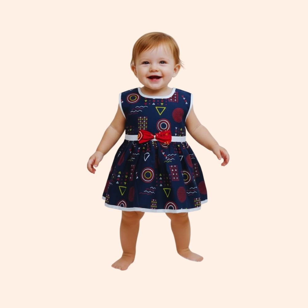 Cotton Blend Baby Girl Frock | Soft & Breathable Dress | Sleeveless