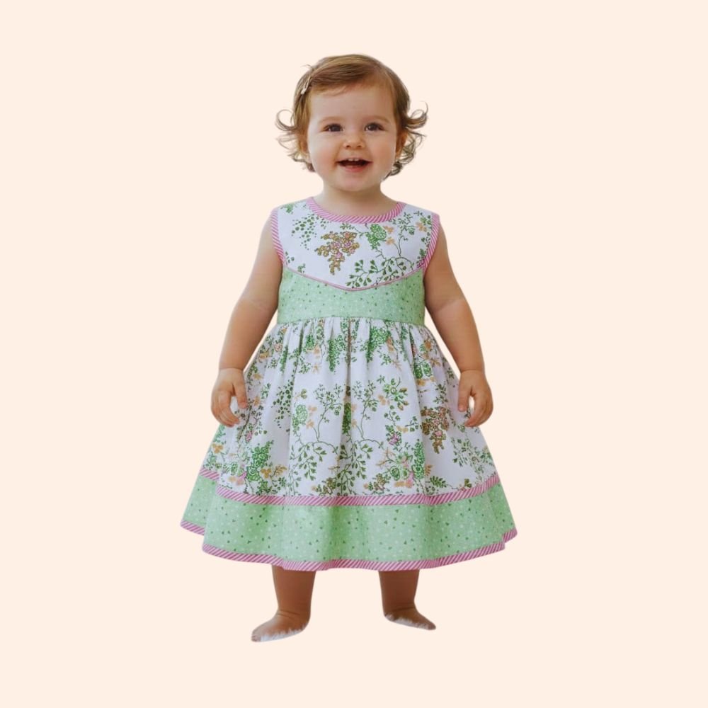 Cotton Blend Baby Girl Frock | Soft & Breathable Dress | Sleeveless