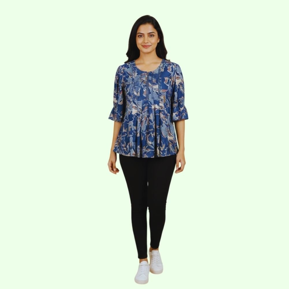 SHAGUN : Women’s Casual Short Sleeves Round Neck Foral Tops