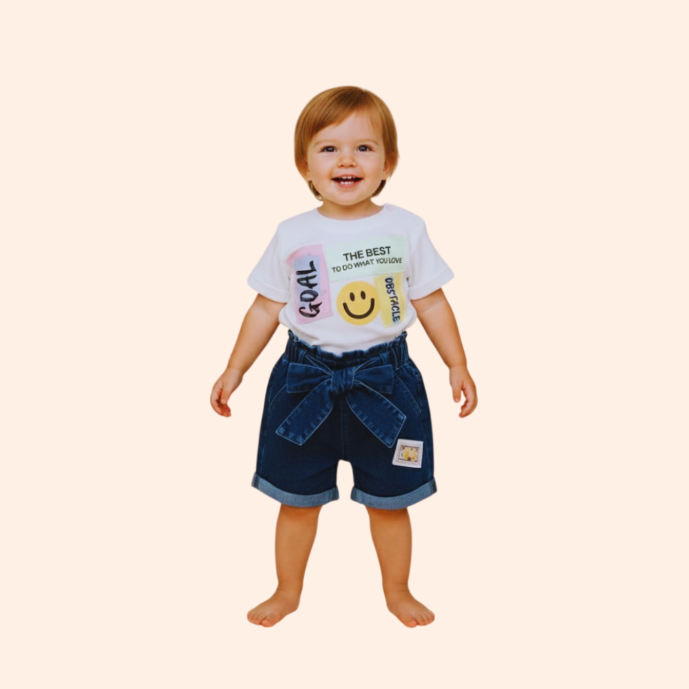 DOLLS : Girls’ Print T-Shirt and Coral Pant  Set