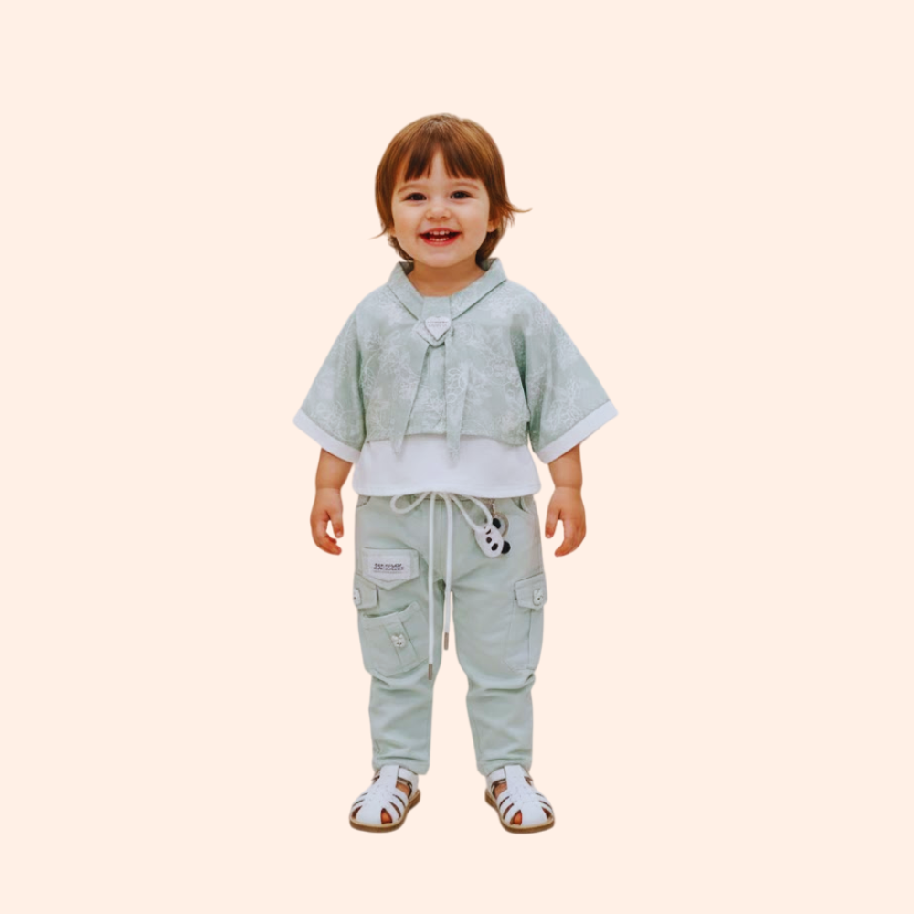 BABYCOOL :  Baby Girls Butterfly  Sleeve with Pant
