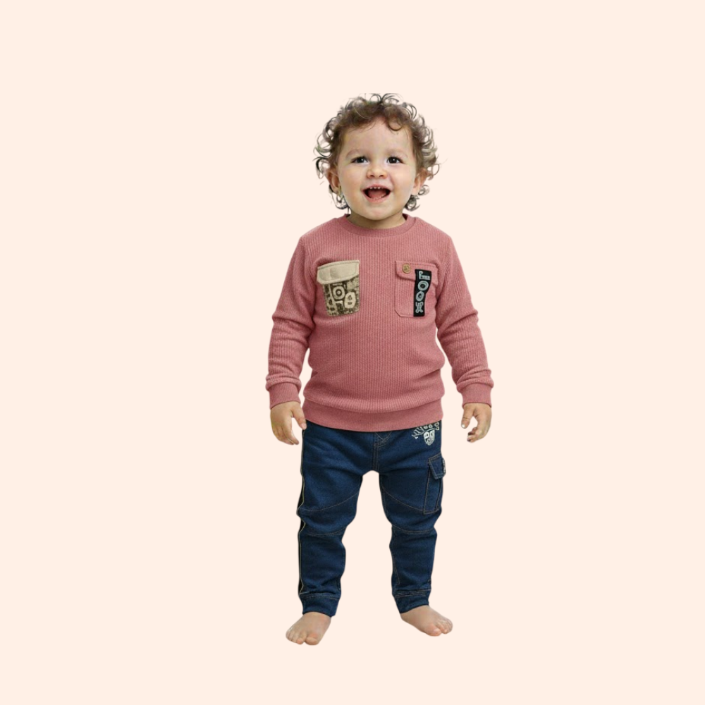 PKIDS : Cotton Fleece Full Sleeve Track Suit for Boys