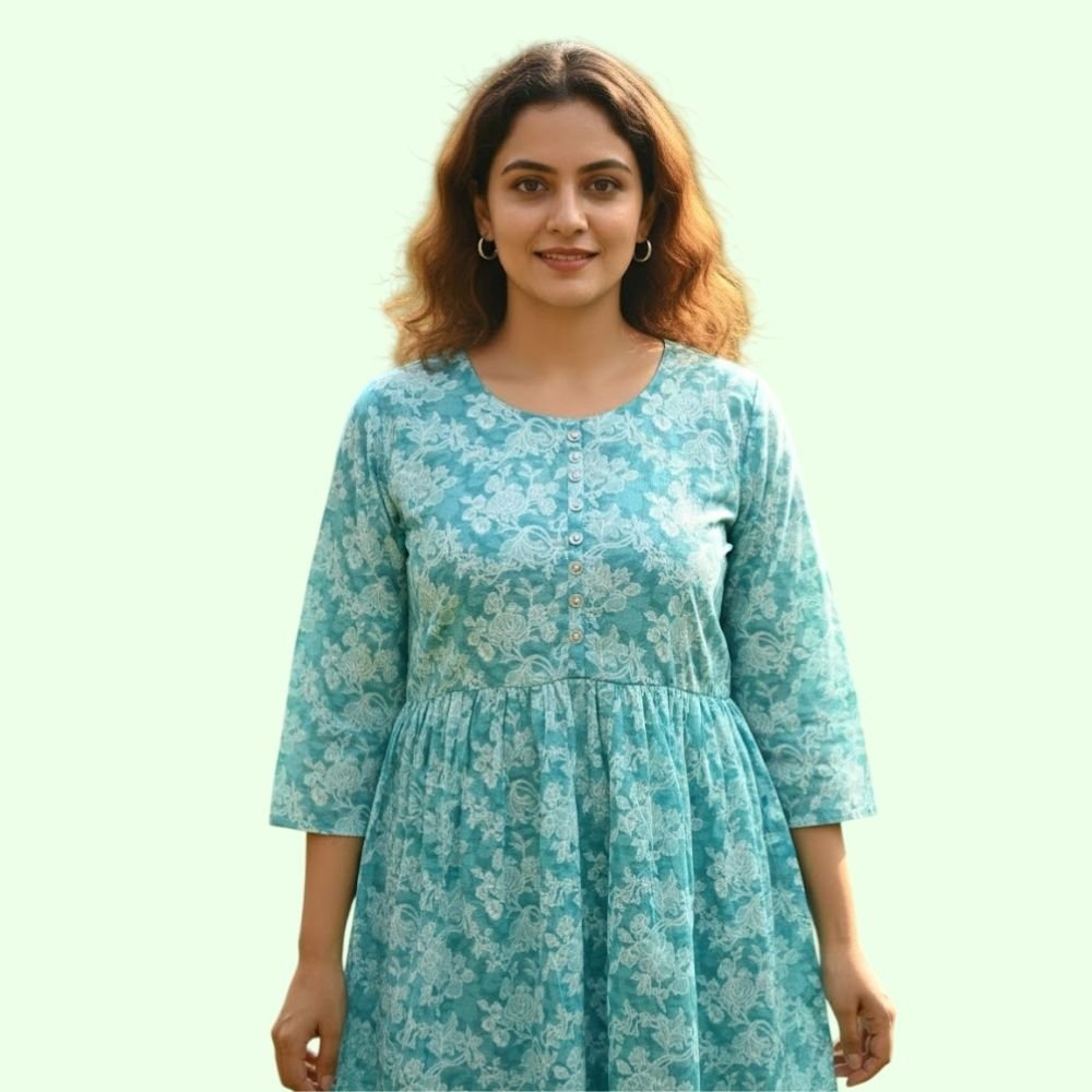 YAVONNE : Womens Printed Maternity Gown Nighty