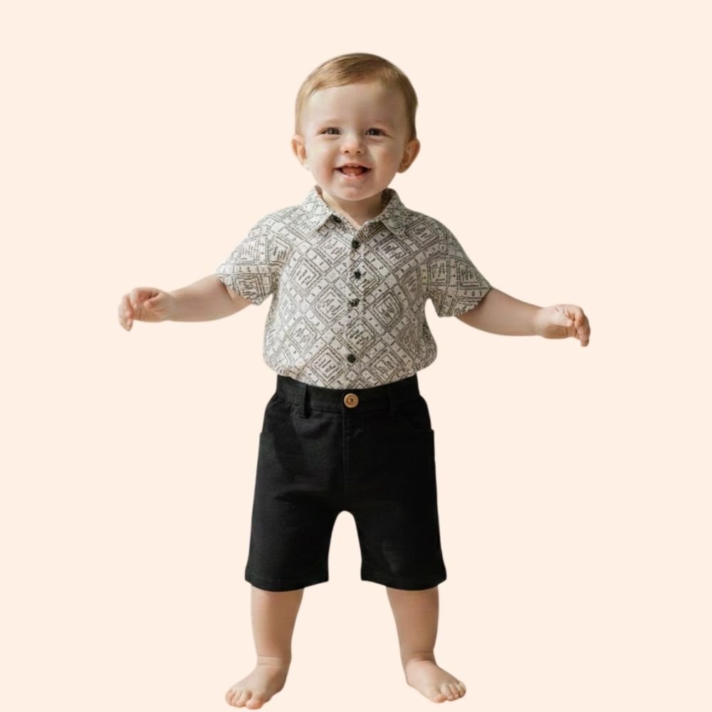 BOOM BABY : Kids Shorts and Shirt Set | boy baby clothing set Casual