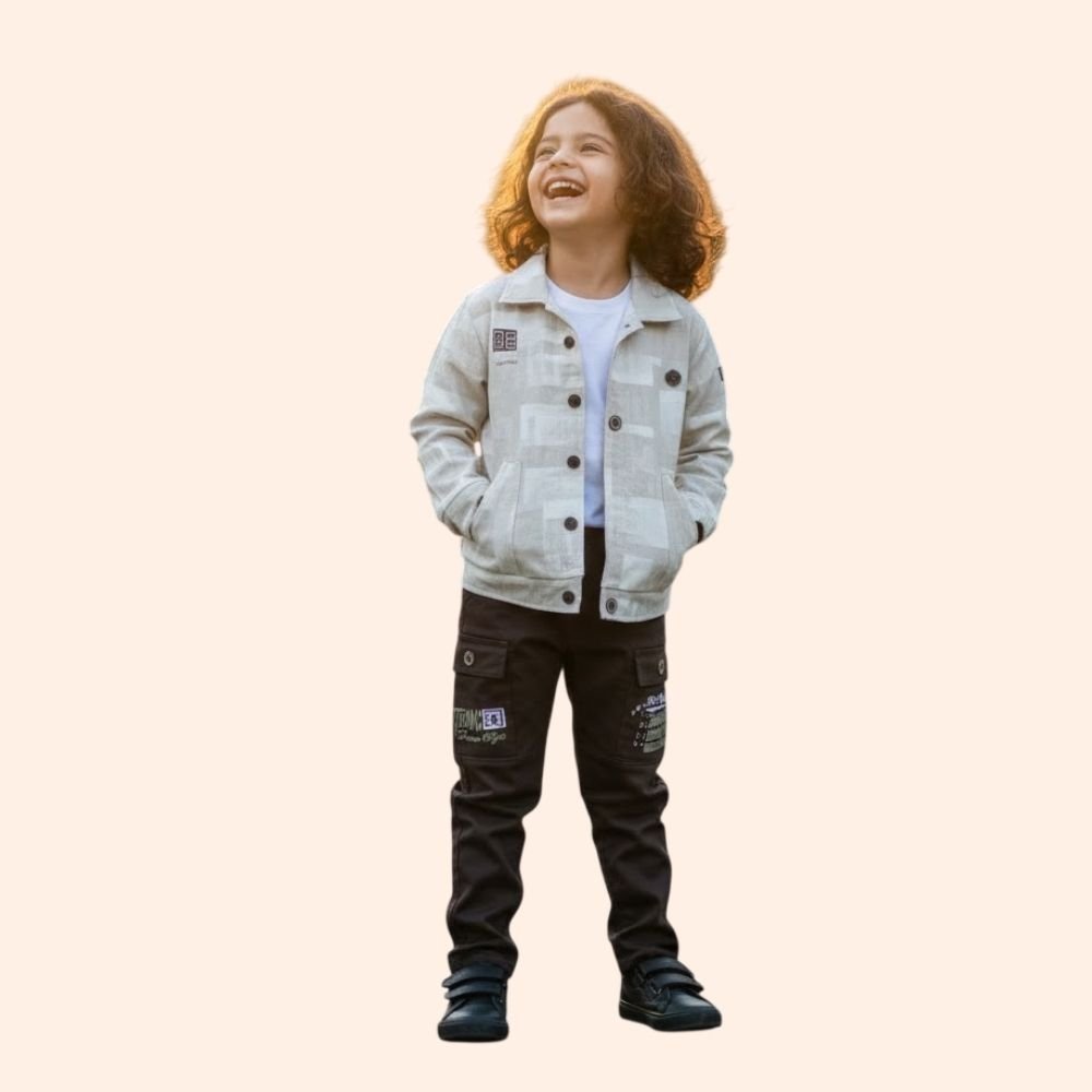 JAZZ : Boy’s Cotton Blend Full Sleeves  Shirt and Pents Coat Suit