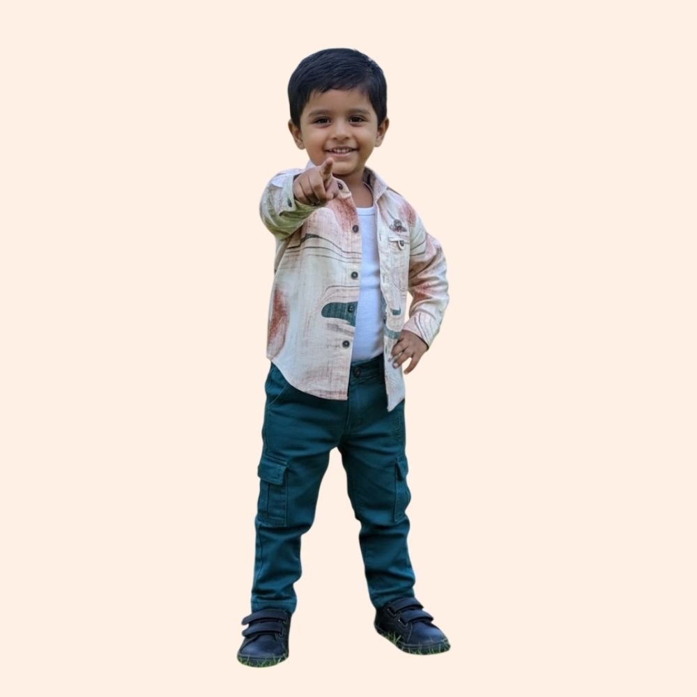 TOEFL : Boys Solid Casual Shirt in Cotton Fabric