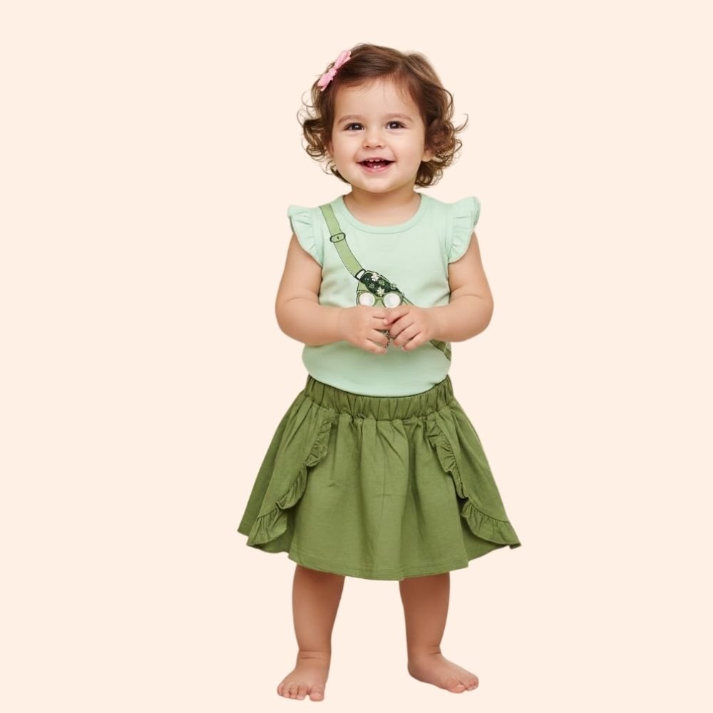 LUV LAP : Girls Cotton Top&Hot Pant Set for Girls Kids