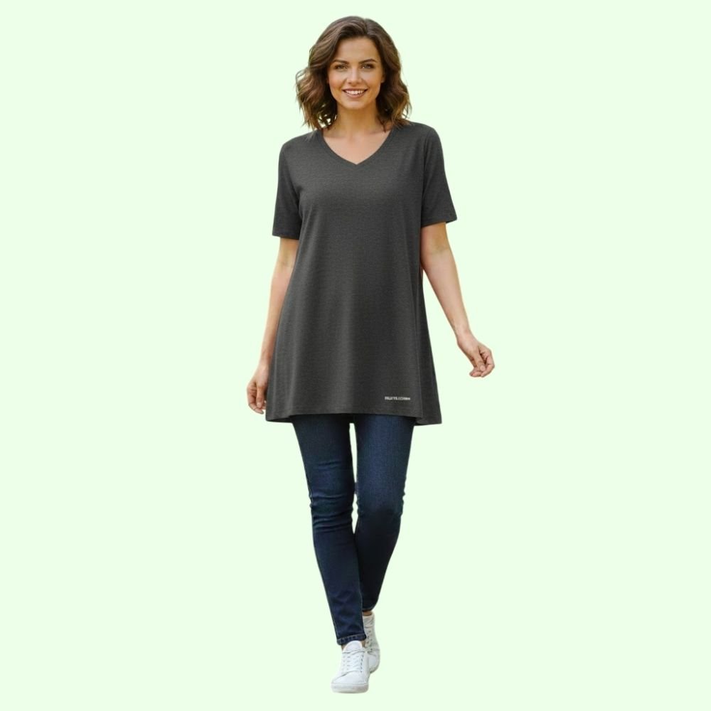 Women’s Cotton Stretch Regular Fit Round Neck Half Sleeve