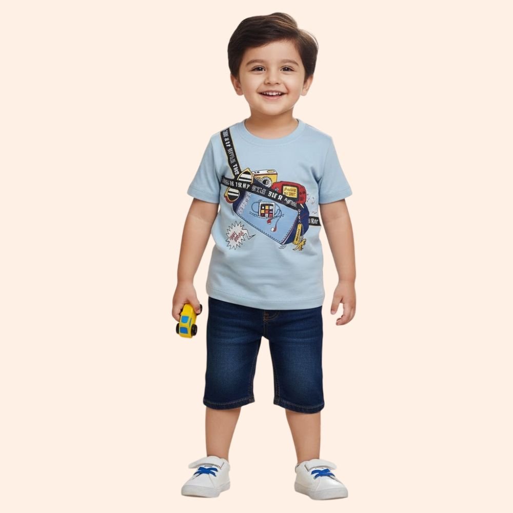 BIG BEN : Boy’s Cotton Printed Regular T-Shirts Set