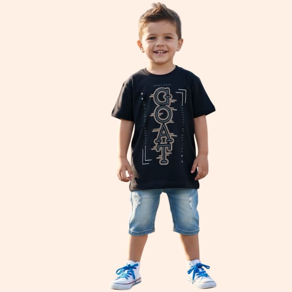 GEM : Boys Printed T-Shirt | Round Neck, Short Sleeves, Casual Wear