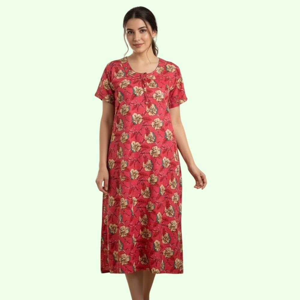 ASWATI : Cotton Nighty for Women Stylish Full Length