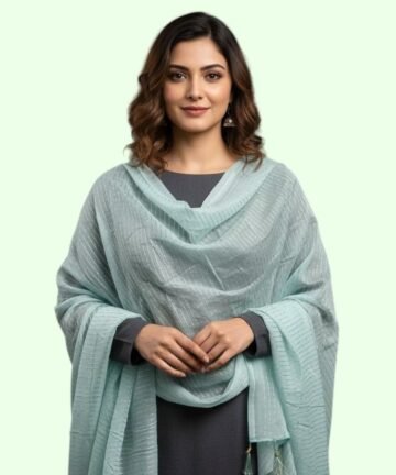 Cotton Striped Shawl Smooth flowy fabric.