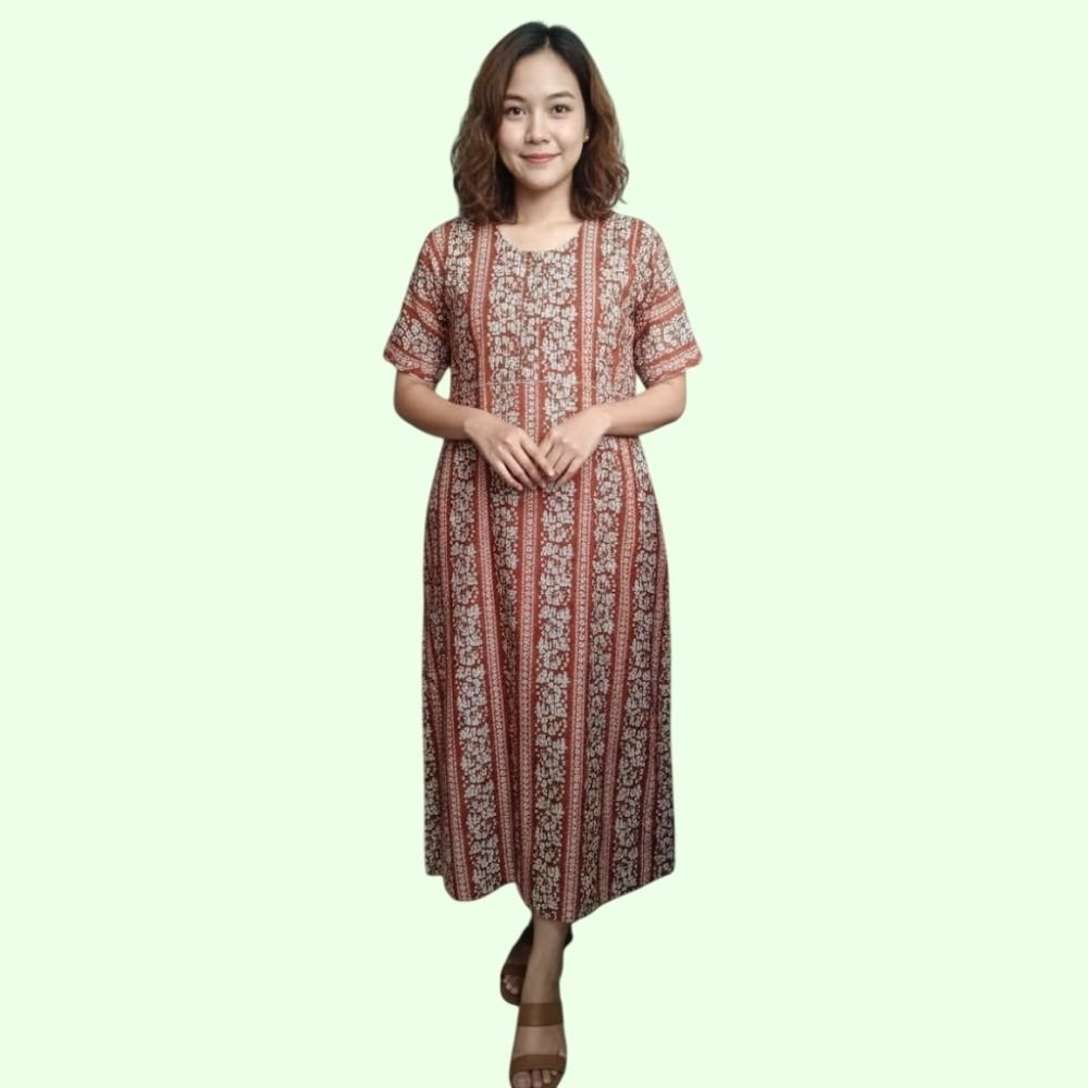 ASWATI : Women’s  Cotton Nighty| Half Sleeves | Night Wear