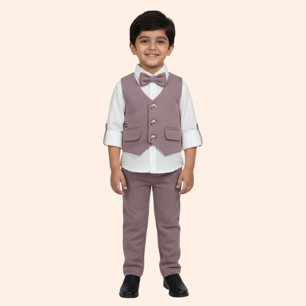 BOY CHIC :  Three-Piece Boys Set with Jacket, Shirt,Pant and Tie Clothing Set