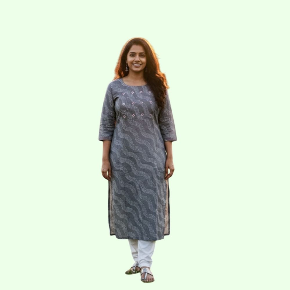 MARCIA : Womens Printed Cotton Long Kurta