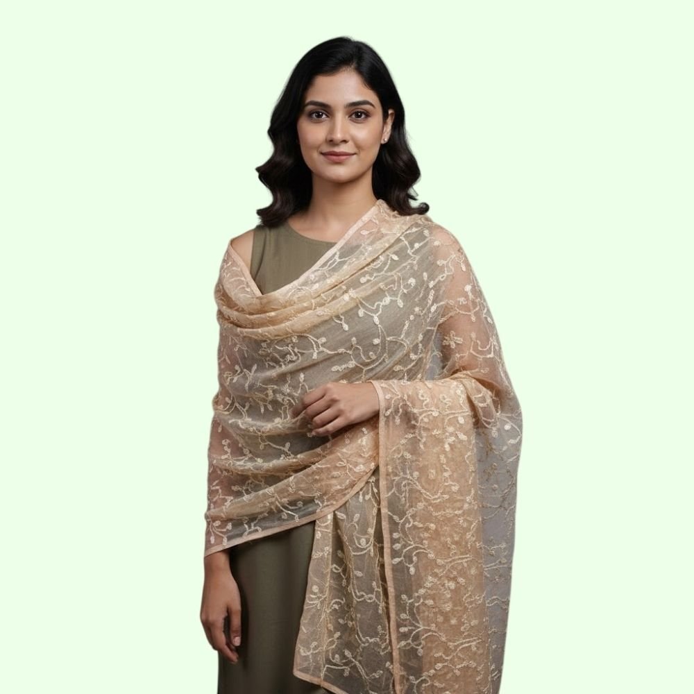 Women’s Embroidered Shawl Suitable for festivals & daily wear.