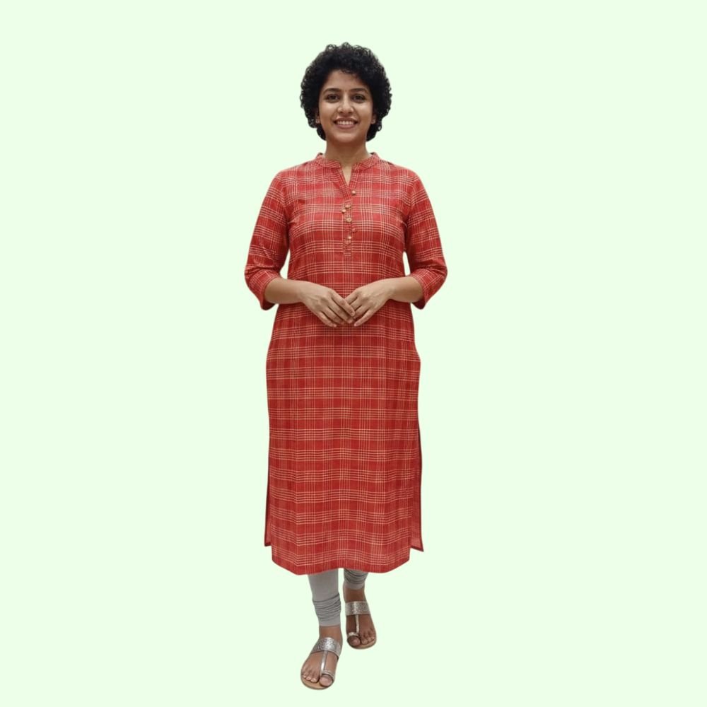 LIYAASA : Womens Cotton Straight Fit  Kurta