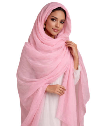 Chiffon Plain Dupatta with Pompom Border Casual Wear For Girls Women’s
