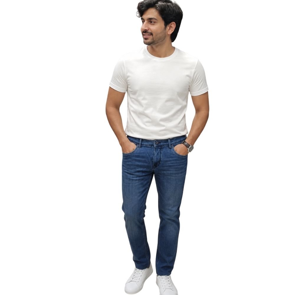 GLASTON DENIM : Men’s Regular Fit Mid Rise Cotton Jeans for Man | Straight Fit Jeans for Man