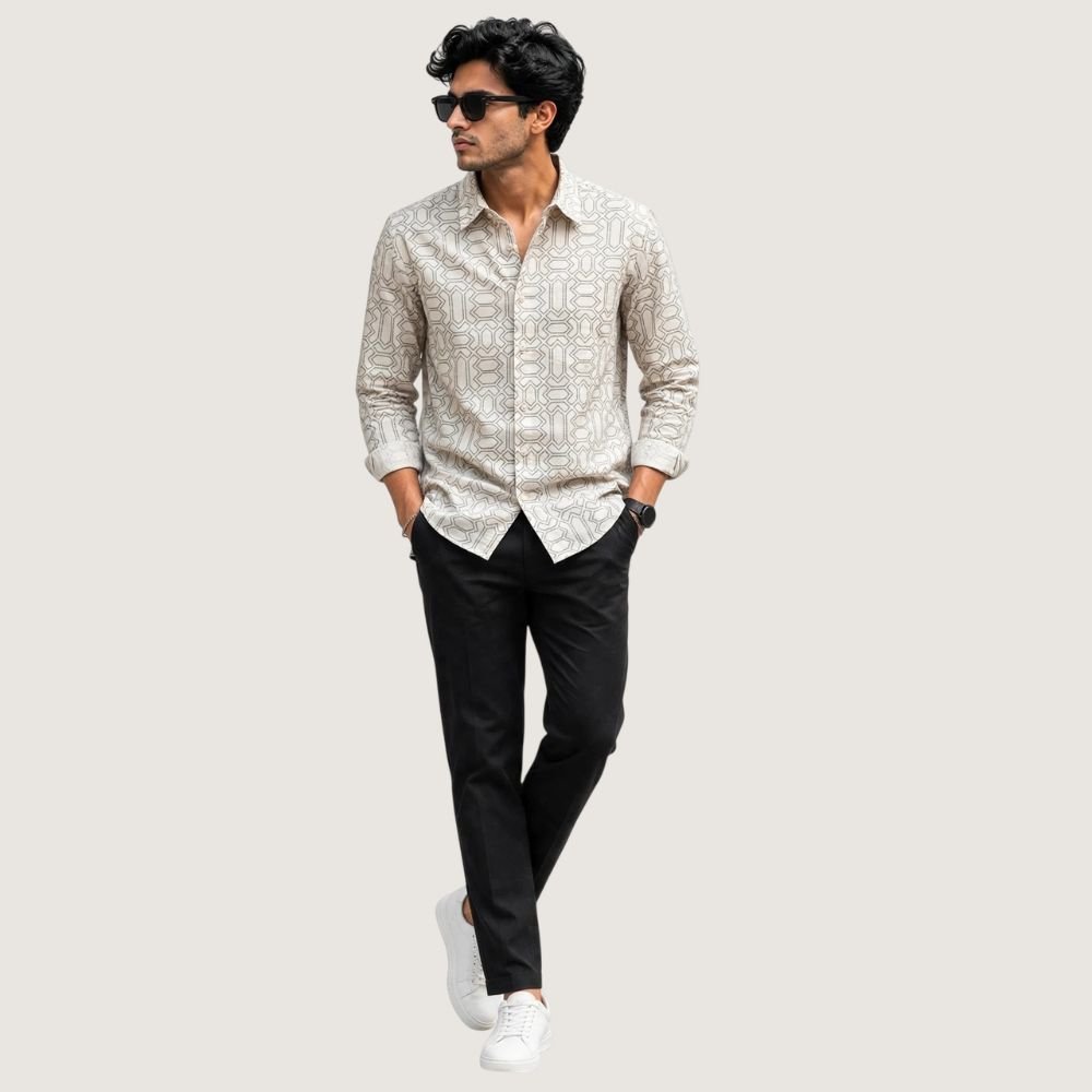 SO ME: Printed Shirts for Men | Breathable Cotton Rayon Fabric | Relaxed Fit Summer Shirts | Casual Party Shirt for Men